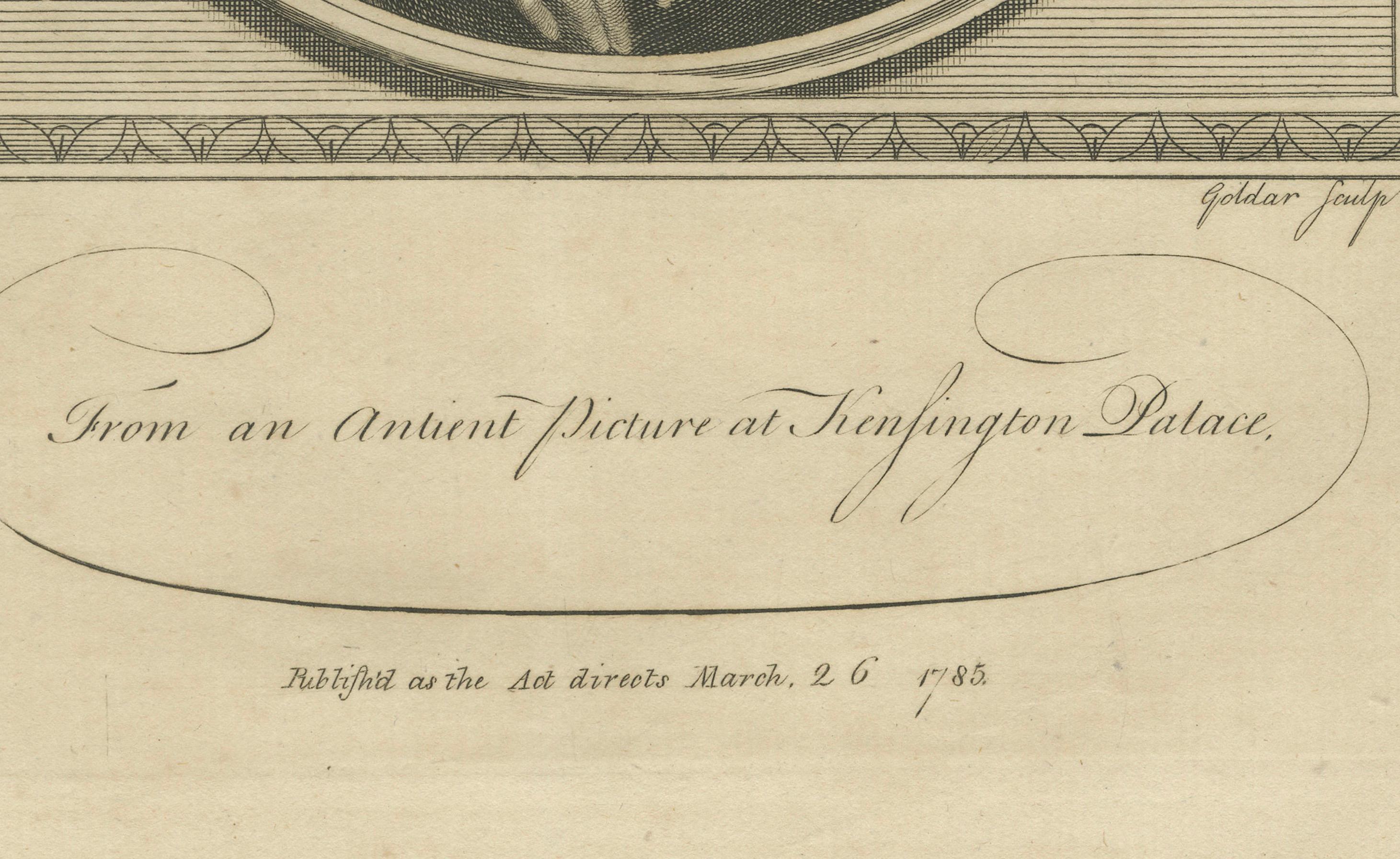 Grabado antiguo del rey Ricardo II - Publicado en Londres, 1785 Inglés en venta