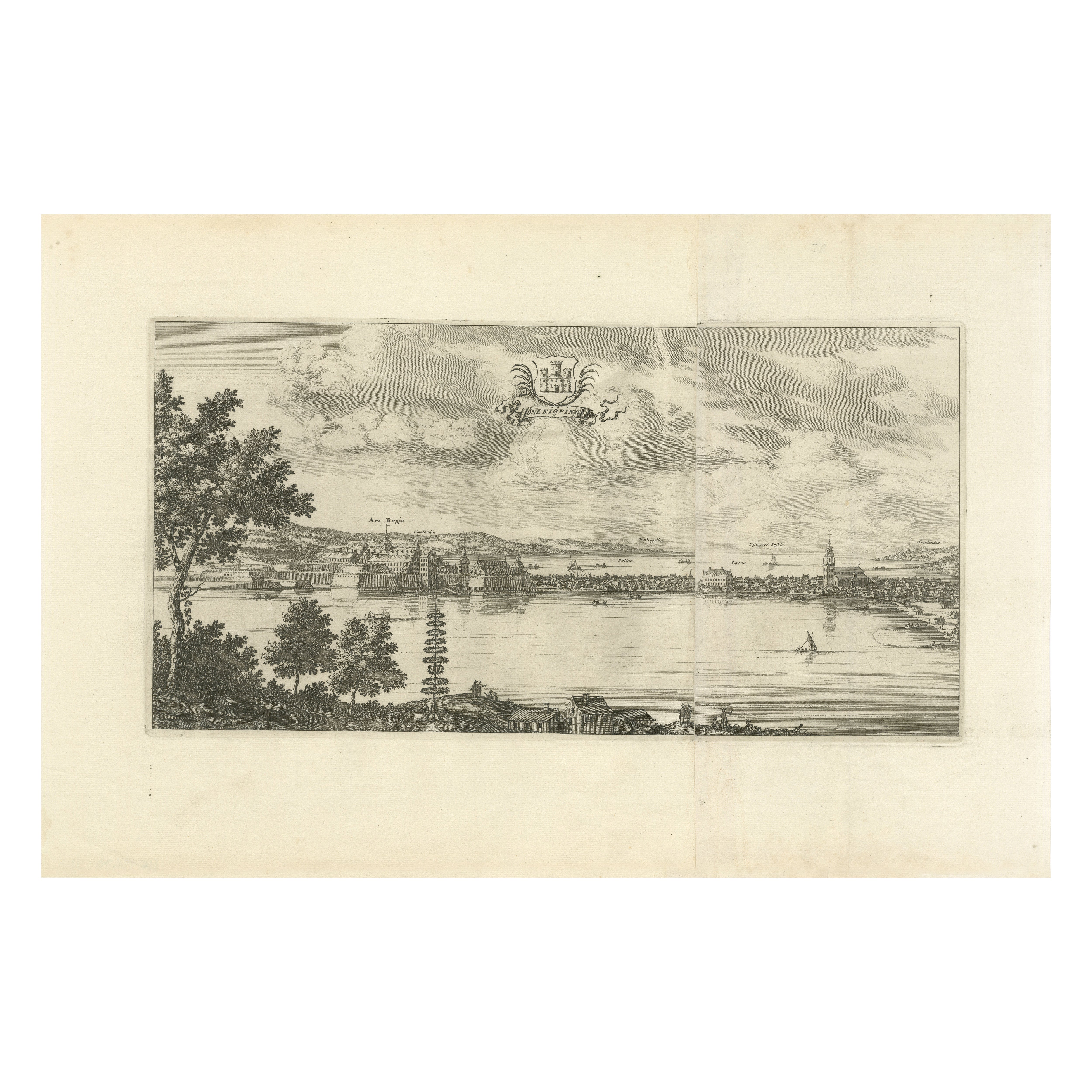 Antiker Kupferstich von Königsberg aus Suecia Antiqua et Hodierna, um 1690