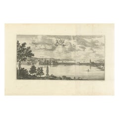 Antique Engraving of Königsberg from Suecia Antiqua et Hodierna, c.1690