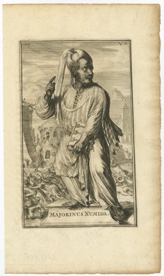 Antique Engraving of Majorinus, Bishop of Carthage of the Donatist Sect, 1701