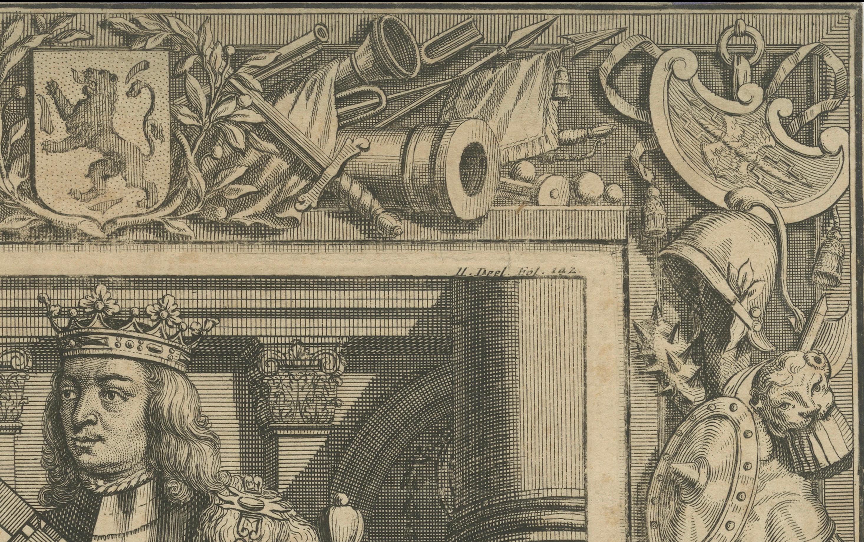 Antiker Kupferstich von Philipp I. von Kastilien, 