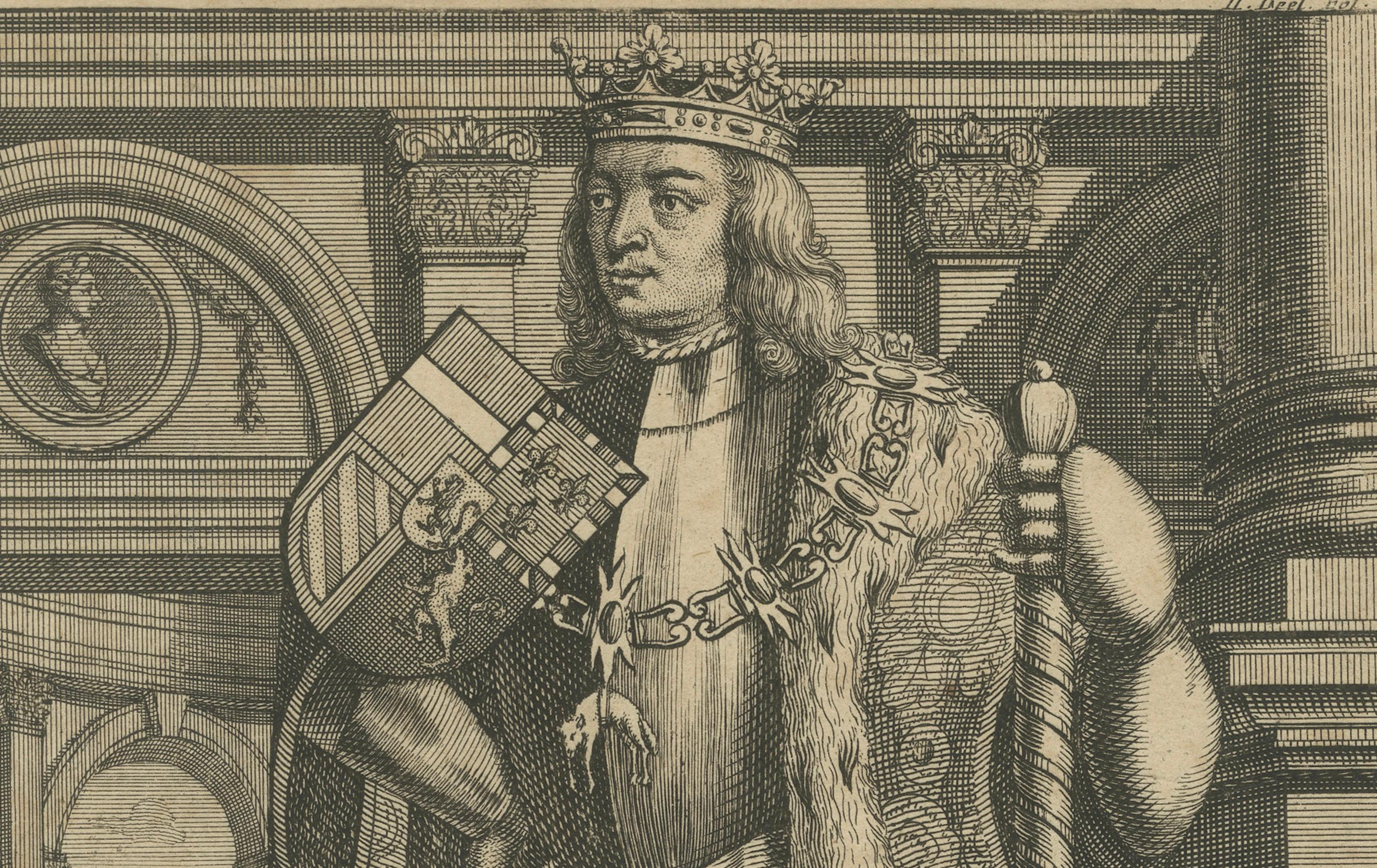 Antiker Kupferstich von Philipp I. von Kastilien, 