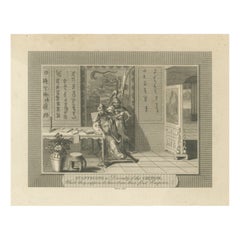 Antique engraving of Quante-Cong, Emperor of the Chinese, Warren sc., c.1790