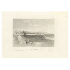Incisione antica di Rio de Janeiro - Vista del porto di Schröder & Kunike, anni '30 del XIX secolo