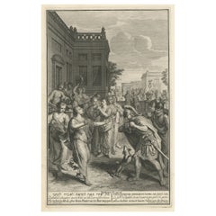 Antiker Gravur der Geschichte der Tochter von Jephthahs Daughter, 1728