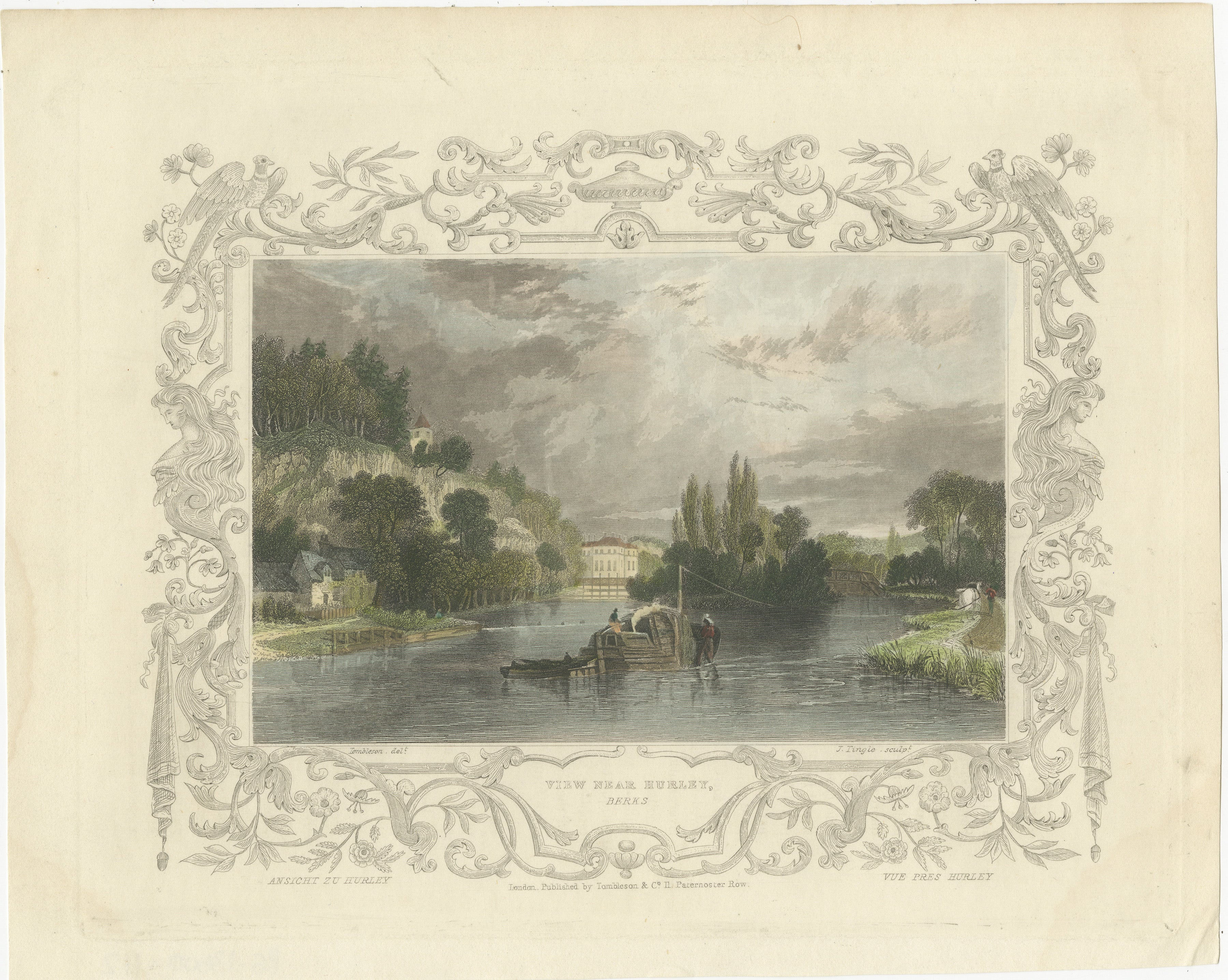 Gravure ancienne de la Tamise près de Hurley, Berkshire, Tombleson, C.1832-1834

Cette charmante gravure ancienne présente une vue pittoresque de la Tamise près de Hurley, un village du Berkshire dont l'histoire remonte à la fondation du prieuré de