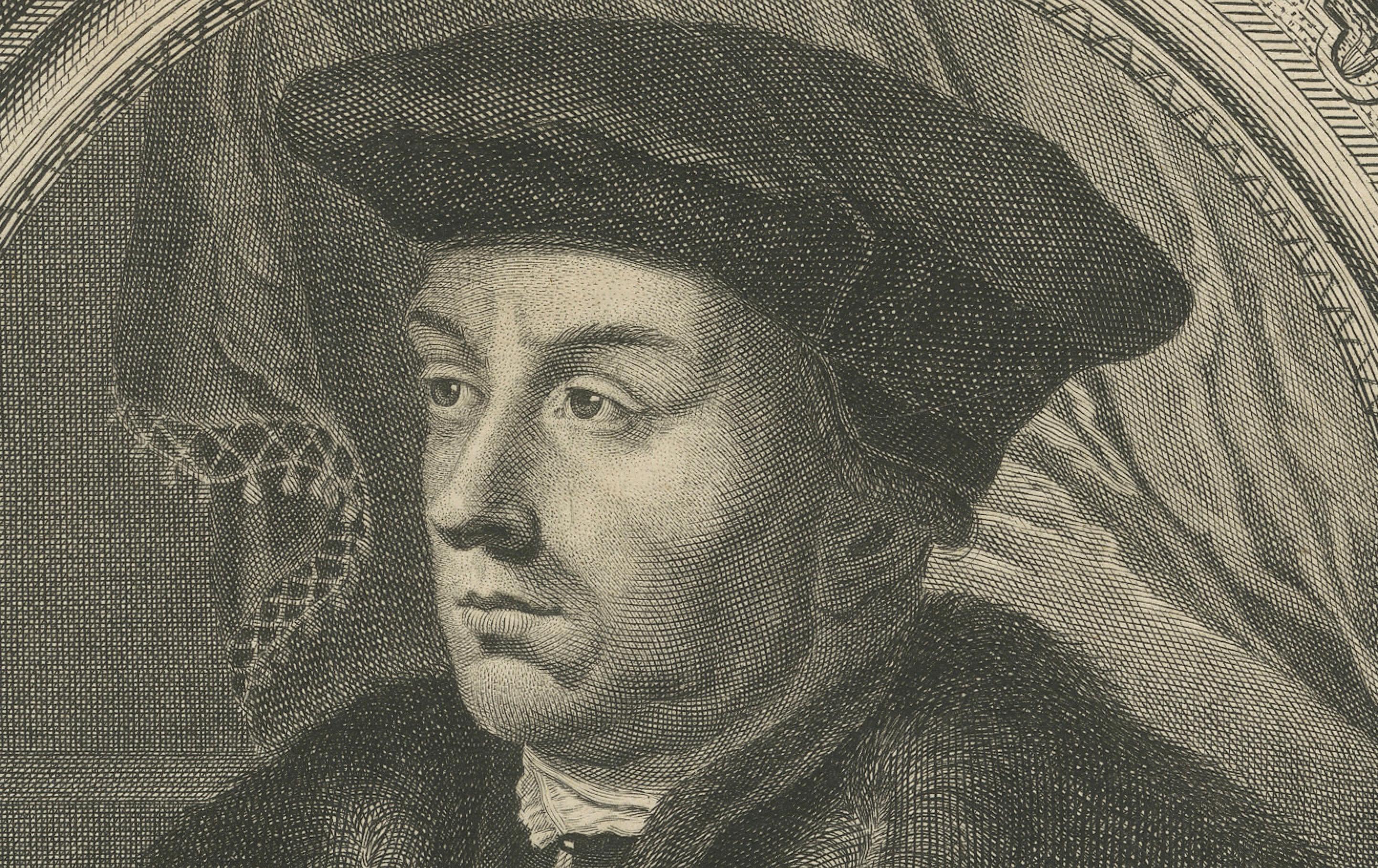 Antiker Kupferstich von Thomas Cromwell, englischer Staatsmann, um 1700 (Graviert) im Angebot