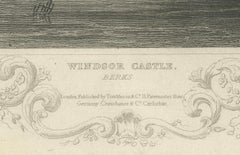 Antique engraving of Windsor Castle on the Thames, Berkshire, Tombleson, c.1832