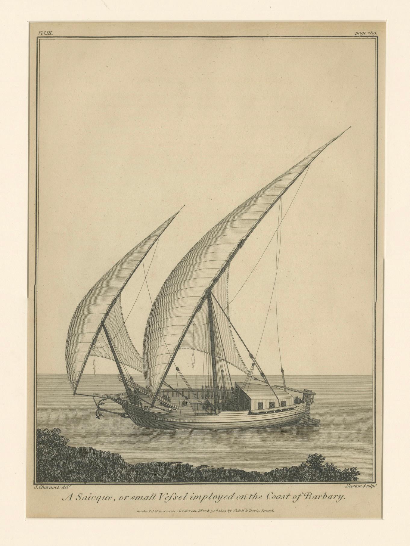 Titre : Gravure ancienne - Voilier 