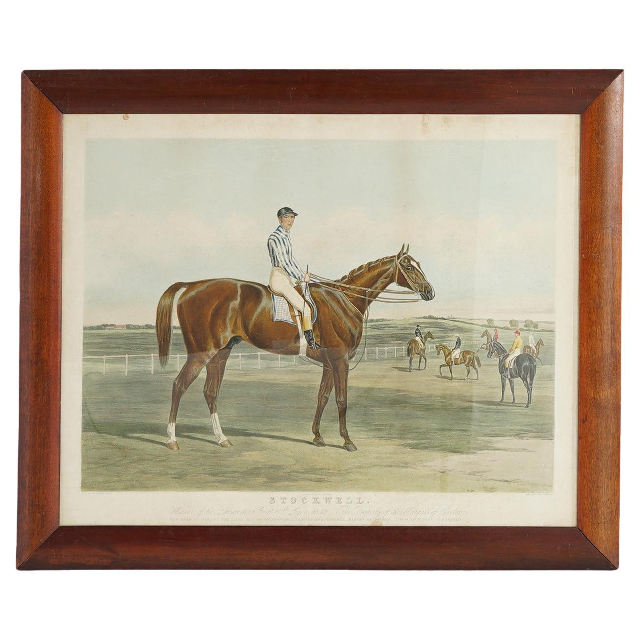 Antique Engraving “Stockwell” J. Harris, Painted by Harry Hall For Sale
