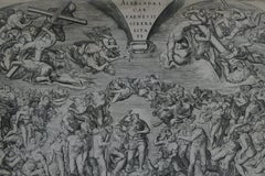 Antique Engraving 'the Last Judgement from the Sistine Chapel'