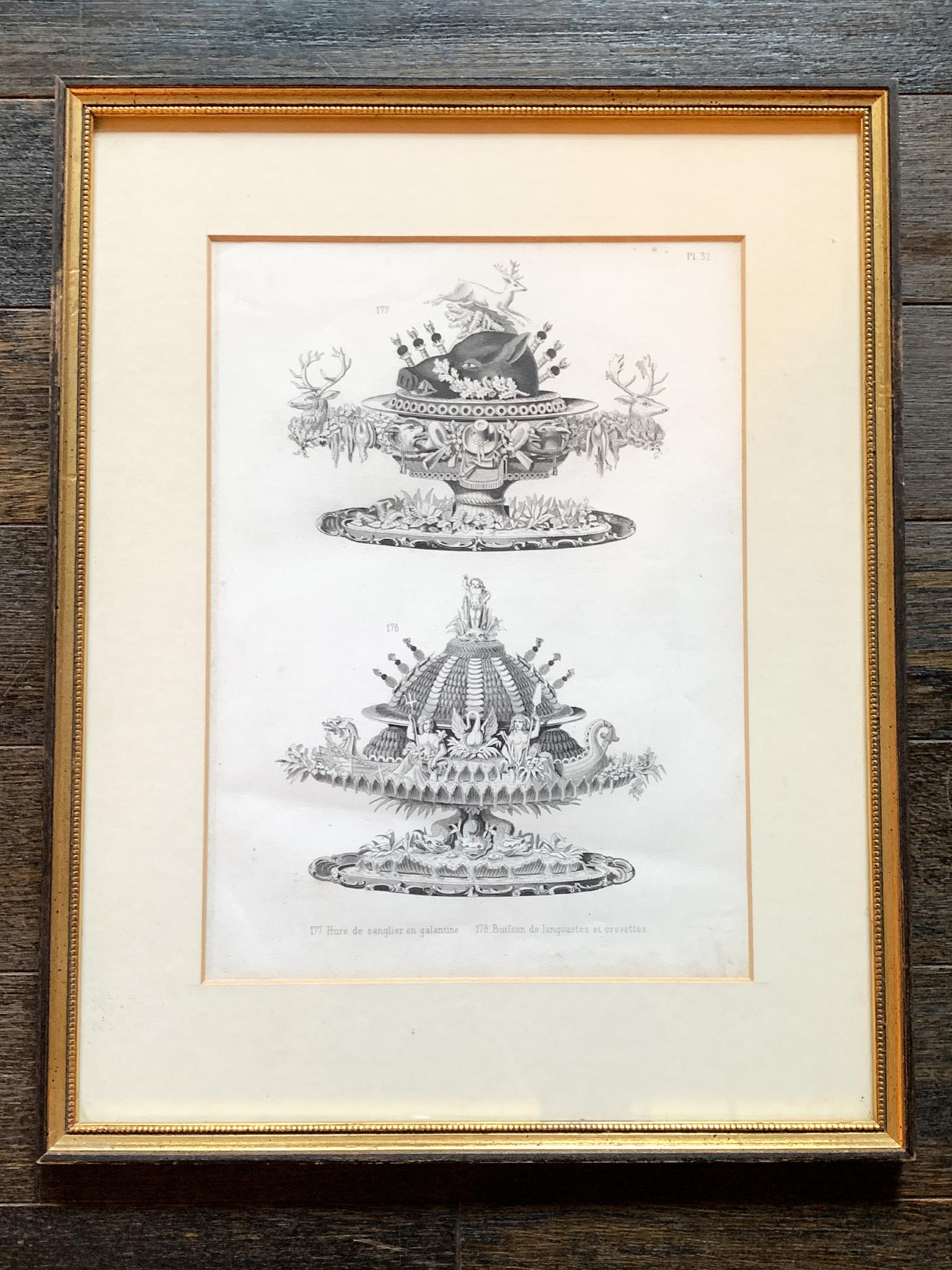 19th Century Antique Engravings From La Cuisine Classique, a Set of 4 For Sale