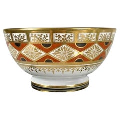 Bol ancien en porcelaine délicate à décor néoclassique datant d'environ 1820