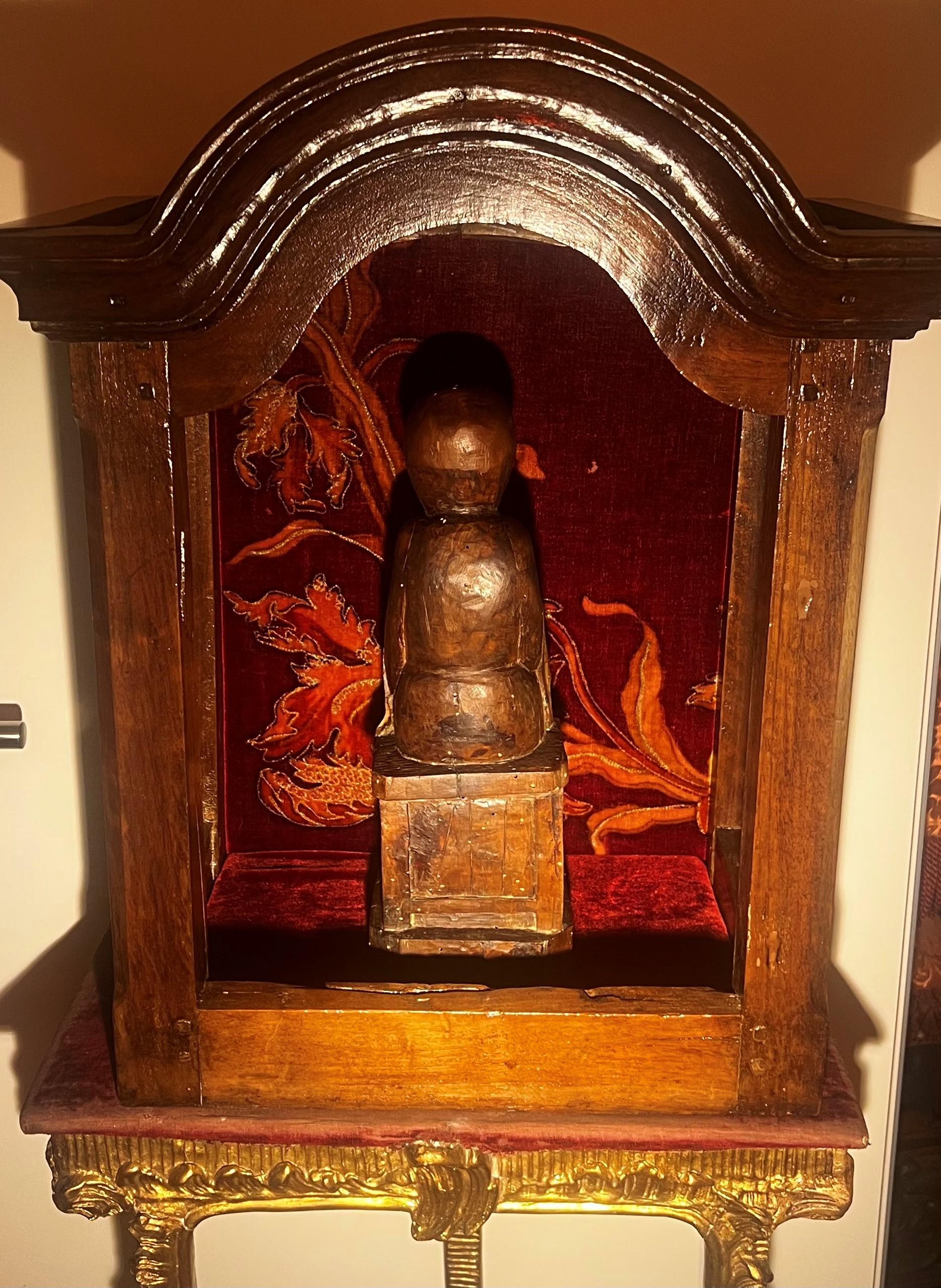 18th Century and Earlier Antique Enthroned Virgin Mary and Child For Sale