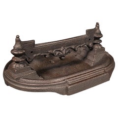 Antiker Eingangsssstiefel-Schleifer, englisch, Gusseisen-Türstereiniger Schuh, georgianisch