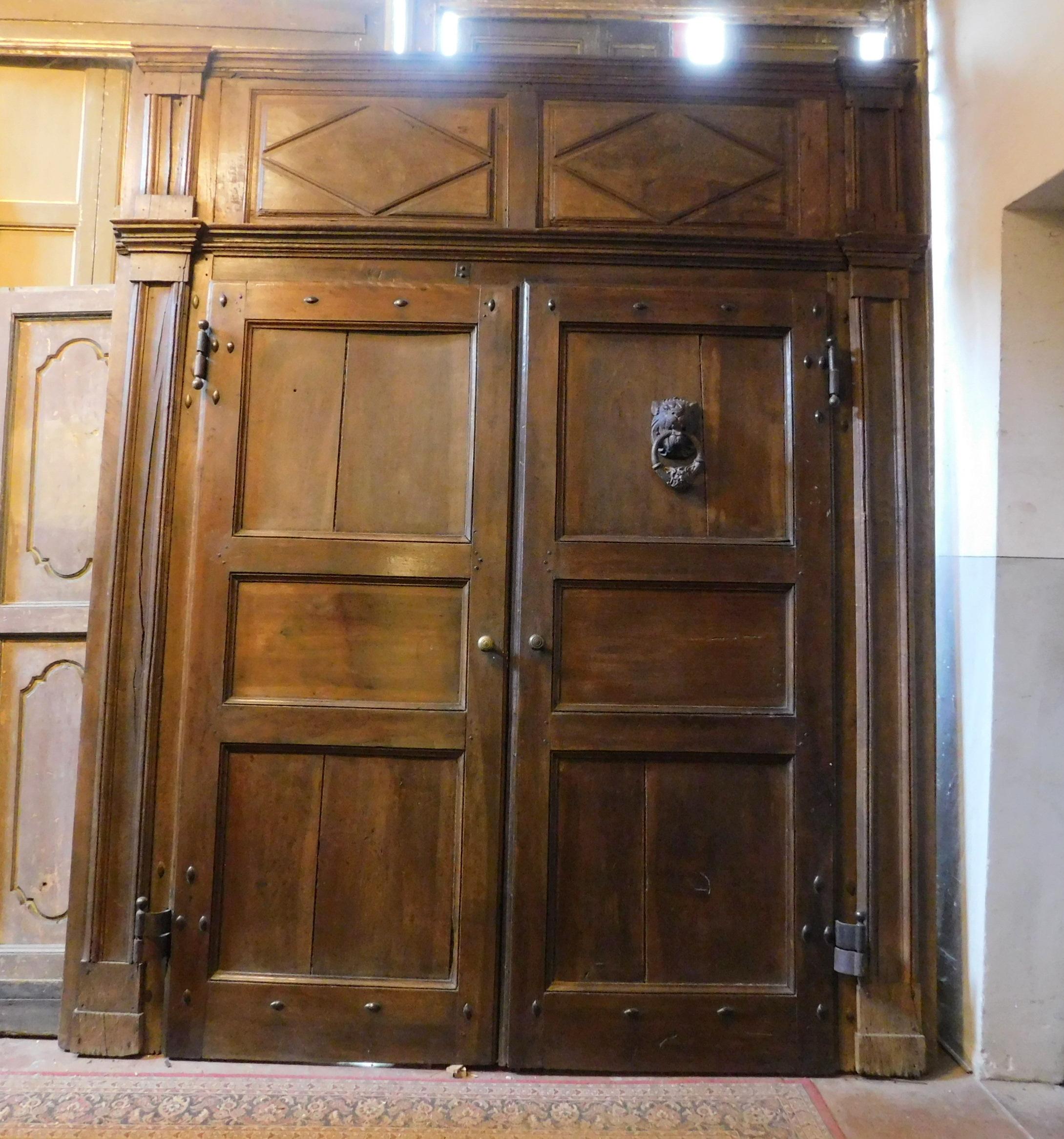 carved front door
