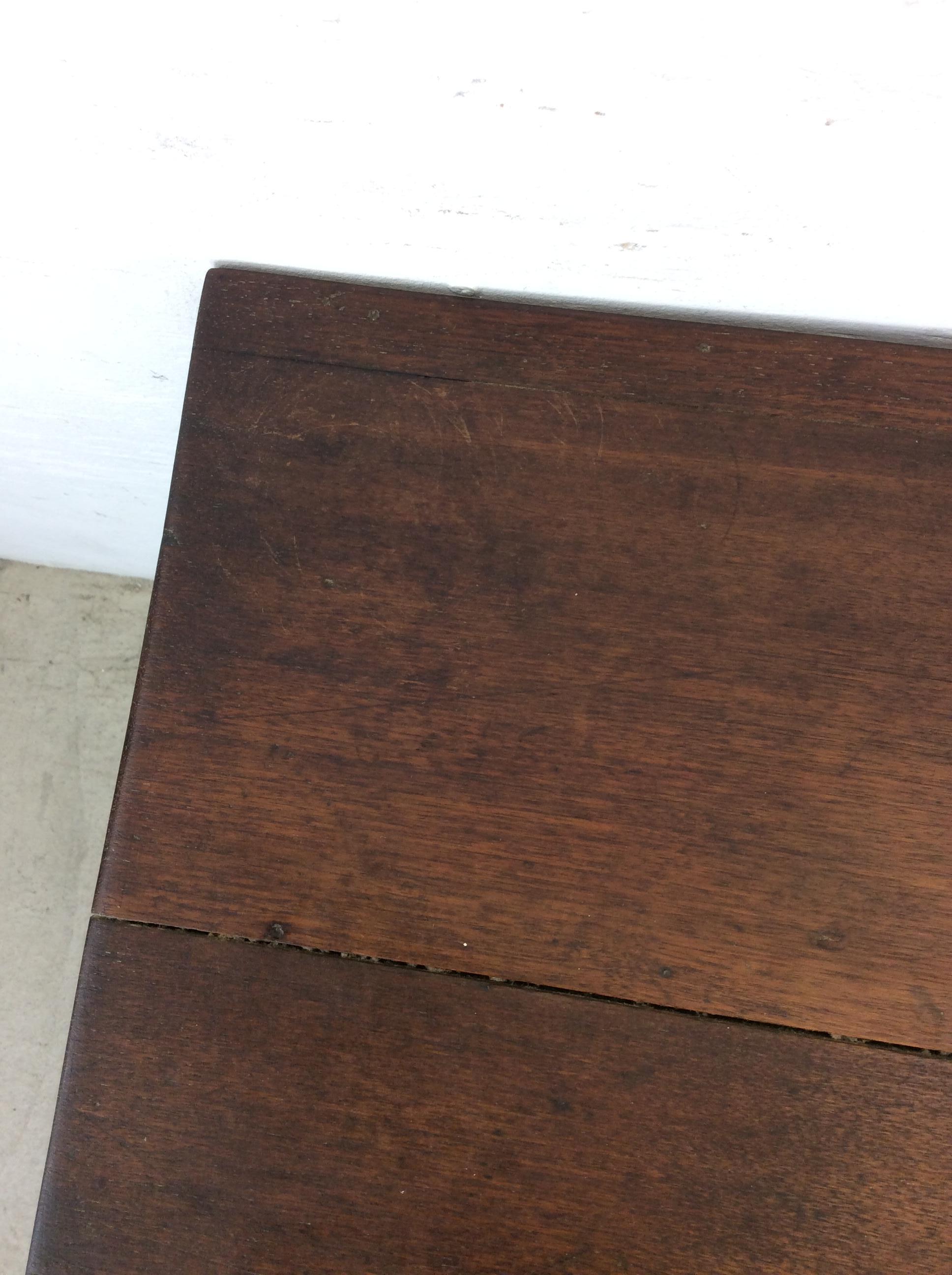 20ième siècle Table console antique pour canapé d'entrée avec plateau en bois massif en vente