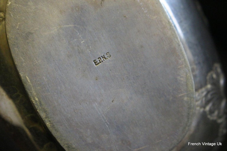 Antique E.P.N.S. Embossed Silver Plated Tea Pot 19th For