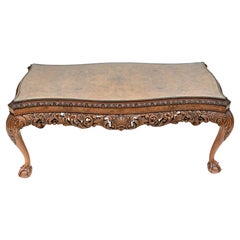 Antique Epstein Coffee Table Walnut Carved