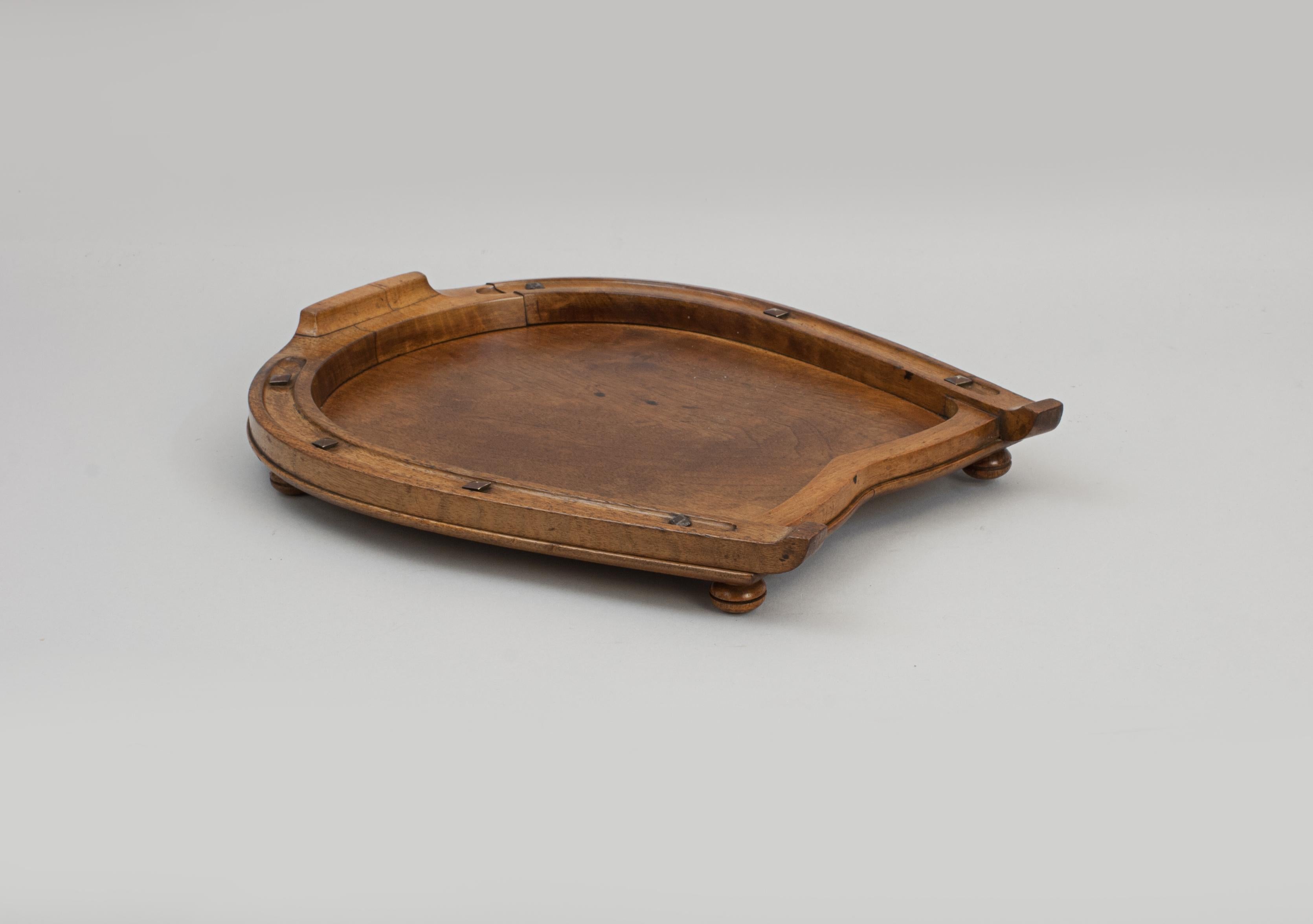 Edwardian Antique Equestrian Horseshoe Tray For Sale