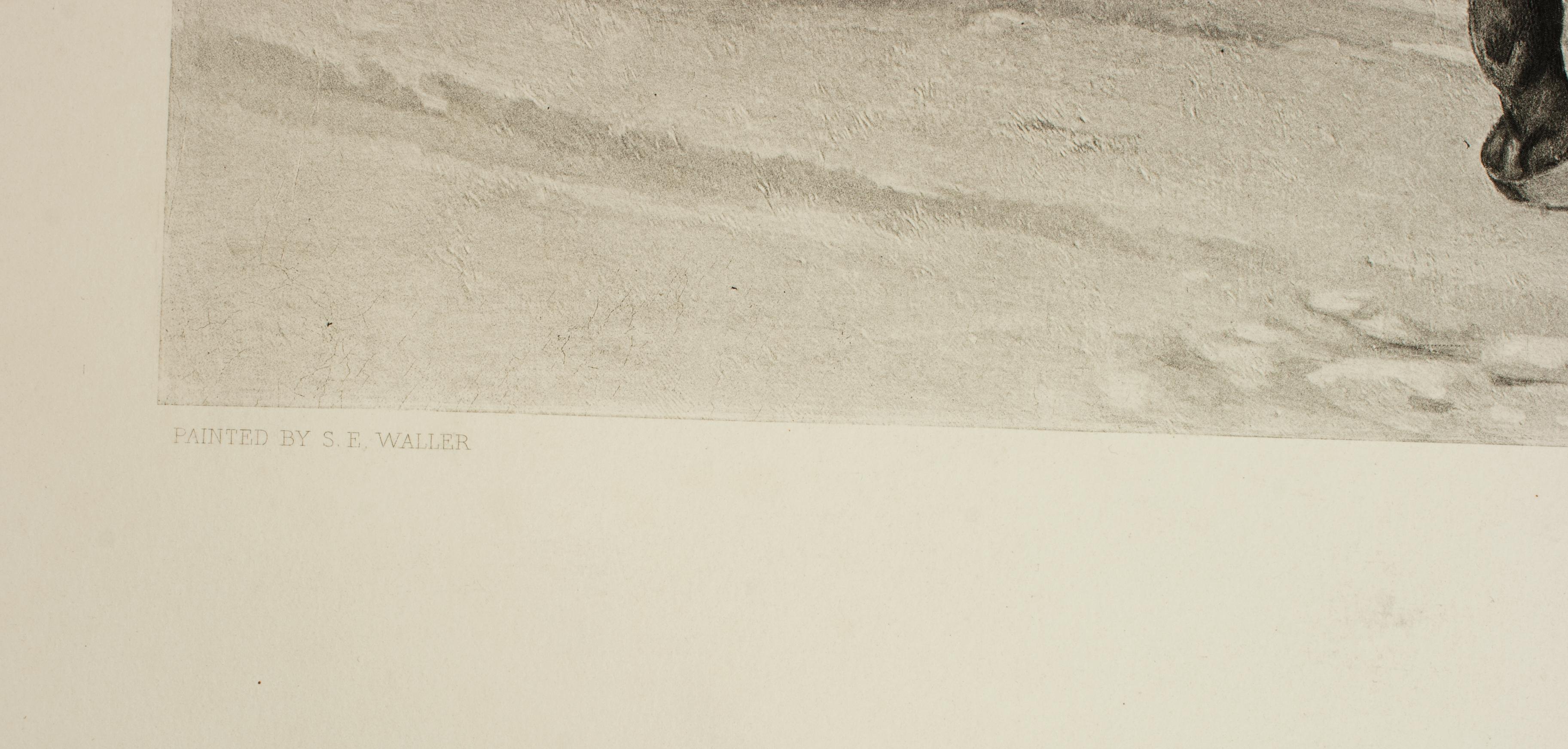 Antiker antiker Pferdedruck, Samuel Edmund Waller, Twixt Love and Duty, Fotogravur im Zustand „Gut“ im Angebot in Oxfordshire, GB