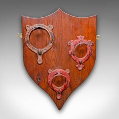 Antique Equestrian Yard Hanging Shield, Scottish, Pine, Tack Plaque, Victorian