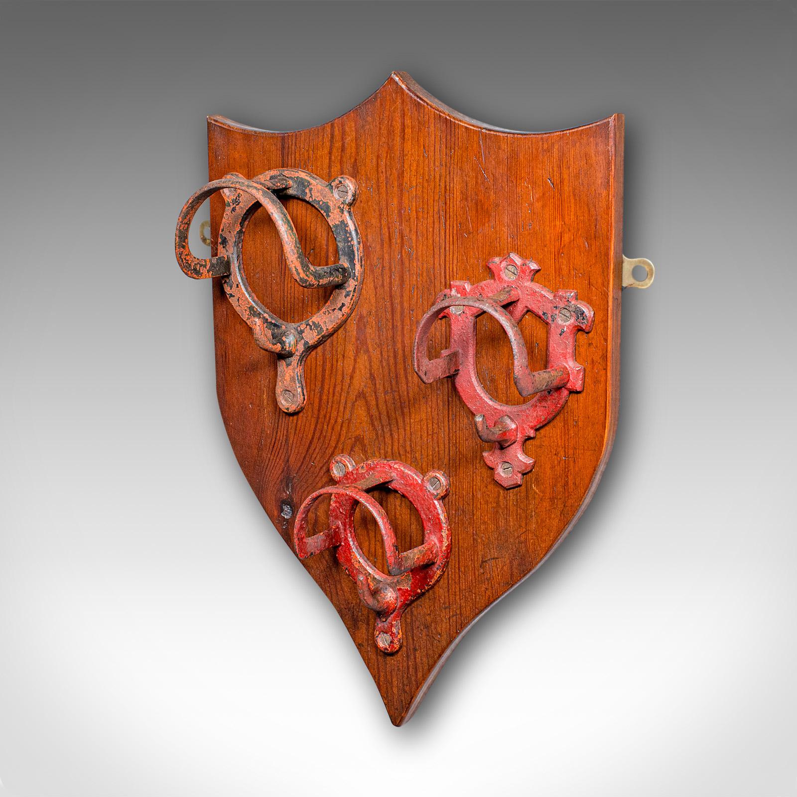 Antique Equestrian Yard Hanging Shield, Scottish, Pine, Tack Plaque, Victorian In Good Condition For Sale In Hele, Devon, GB