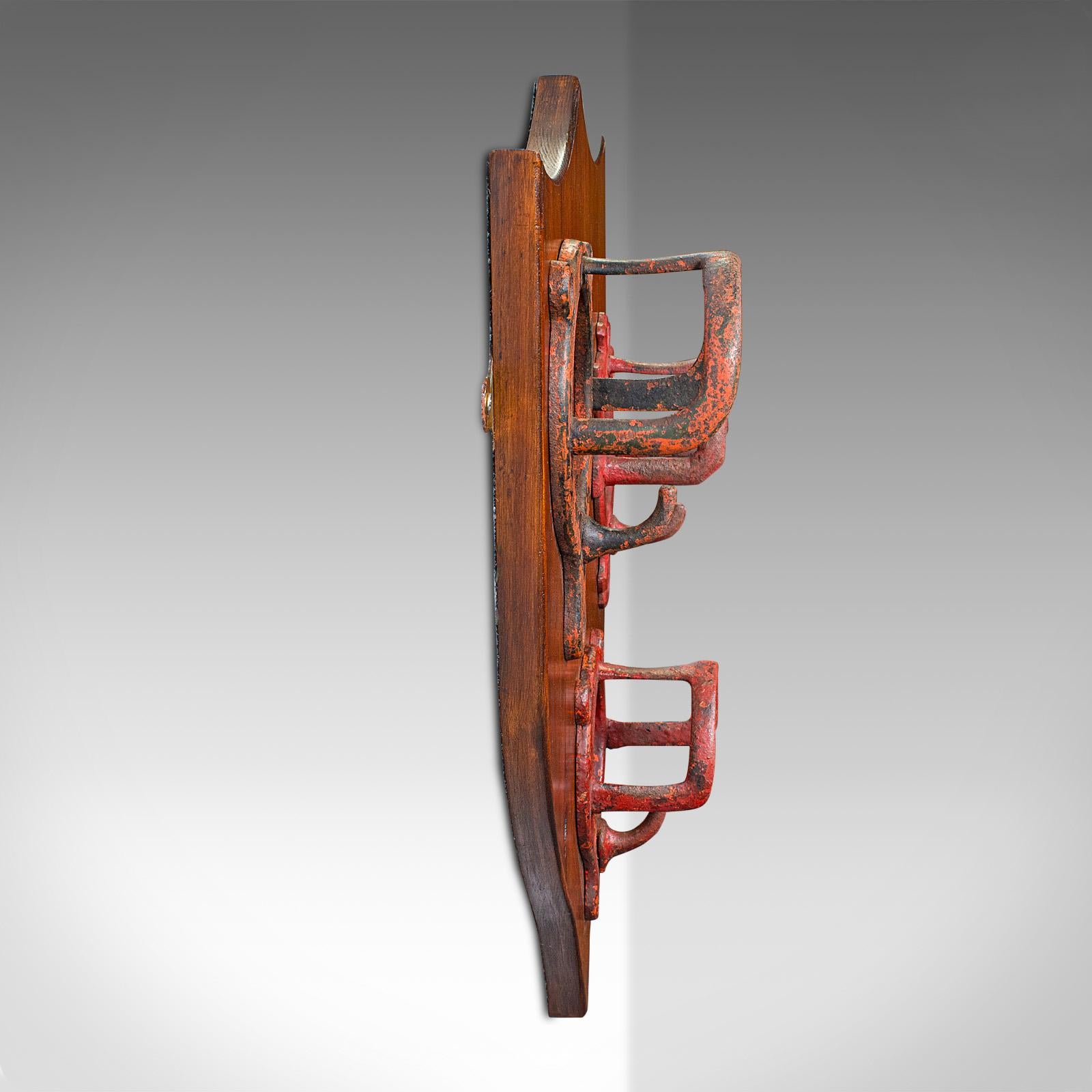 20th Century Antique Equestrian Yard Hanging Shield, Scottish, Pine, Tack Plaque, Victorian For Sale