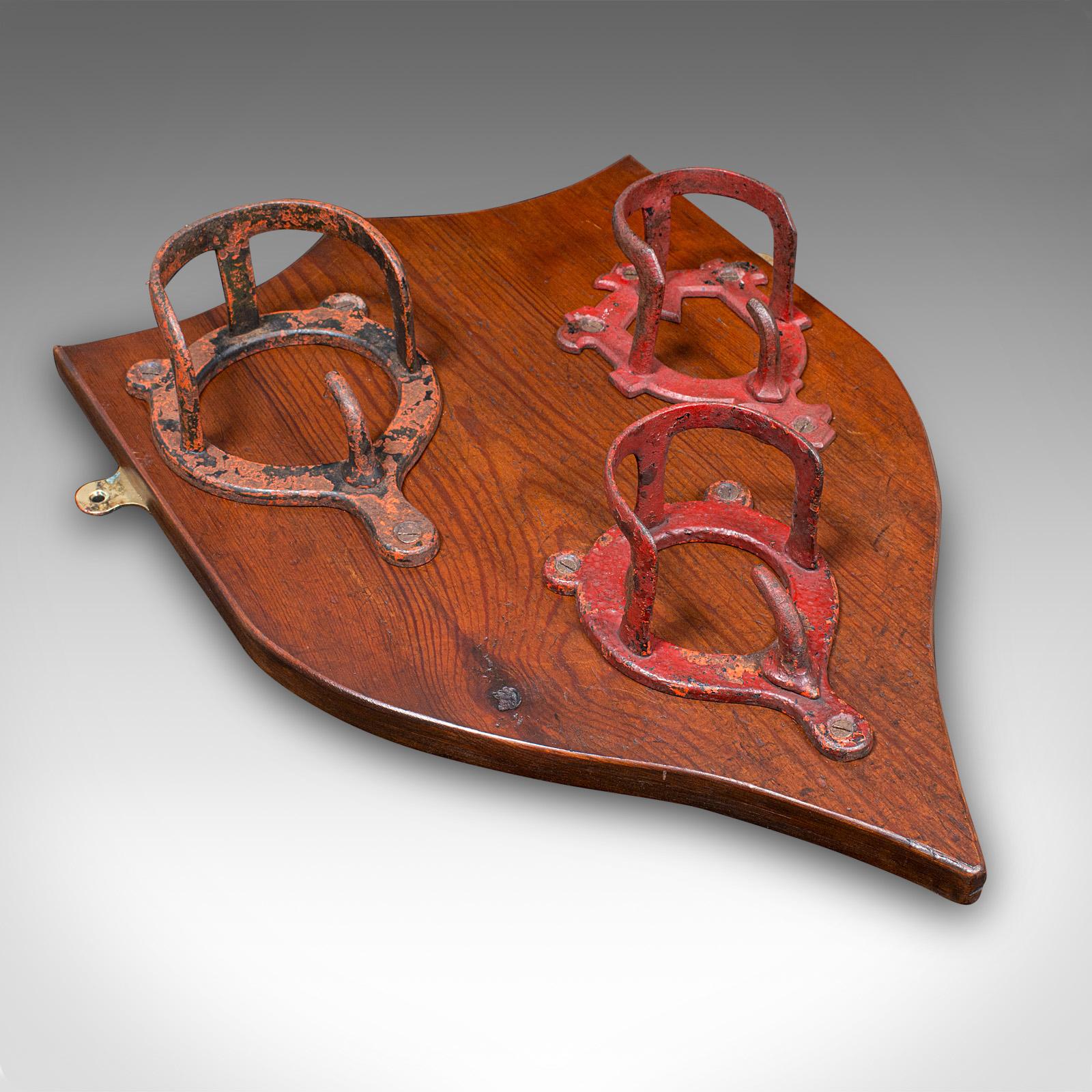 Antique Equestrian Yard Hanging Shield, Scottish, Pine, Tack Plaque, Victorian For Sale 3
