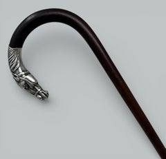 Antique Equine Horse Ladys Gentleman's Snakewood Wooden Walking Stick Dress Cane