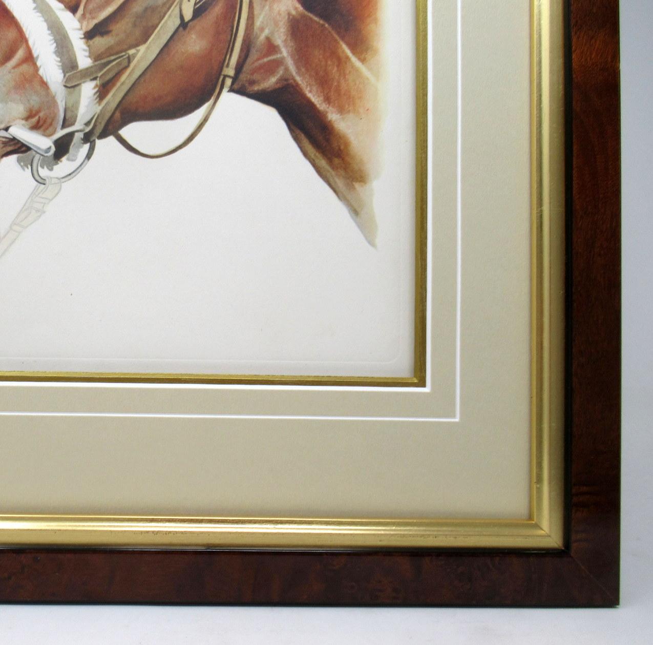 Antique Equine Racehorse Painting Print DJEBEL French Thoroughbred Horse Racing In Good Condition In Dublin, Ireland