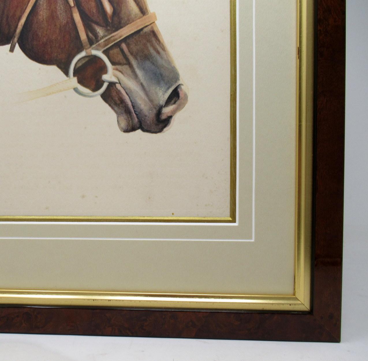 Antique Equine Racehorse Painting Tourbillon French Thoroughbred Horse Racing  In Good Condition In Dublin, Ireland