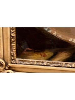 Antique Ernesto Fontana Original Oil Painting, 19th Century