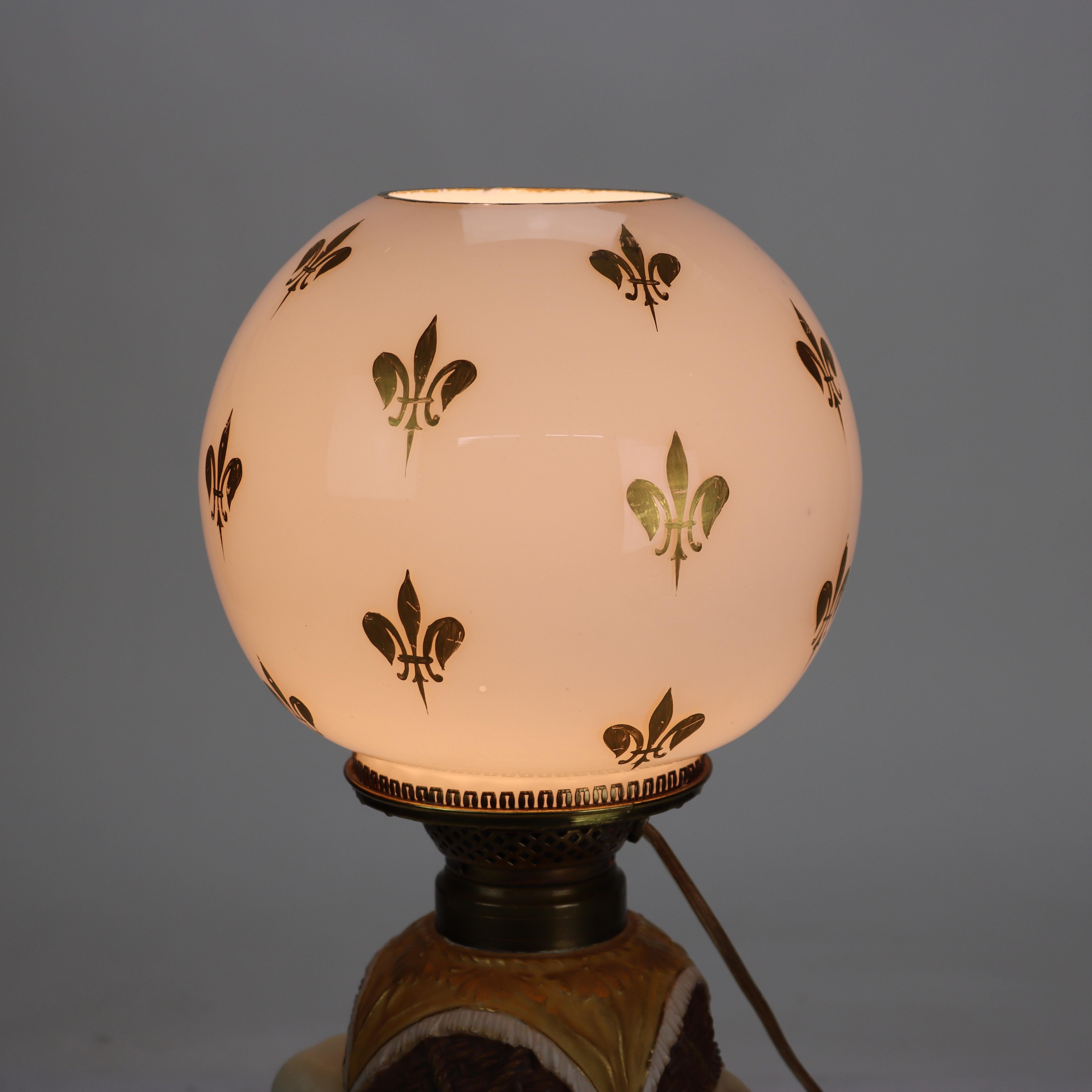 20ième siècle Antique Ernst Wahliss Austrian Amphora Figural Elephant Porcelain Lamp c1920 en vente