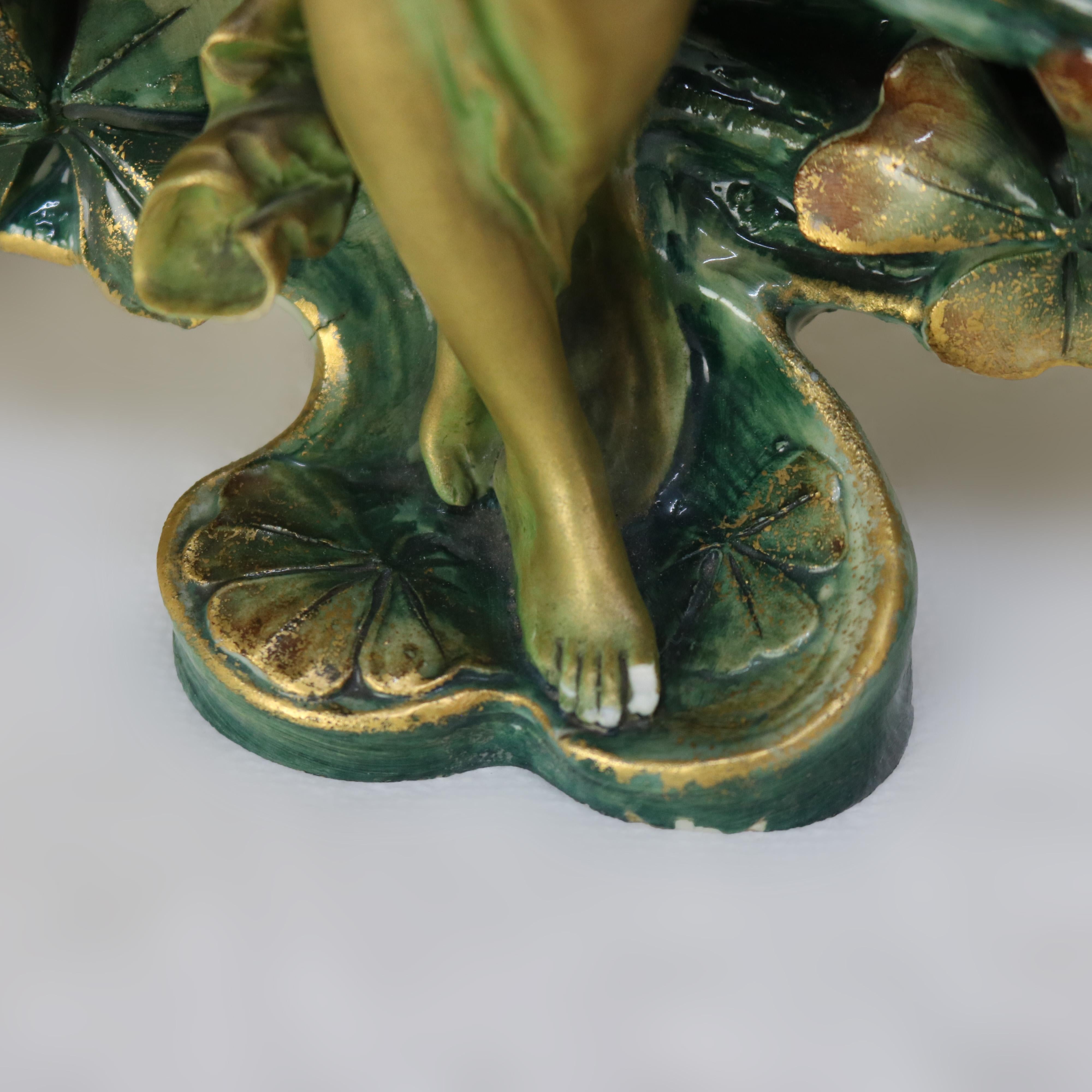 Antique Ernst Wahliss Turn Vienna Art Nouveau Porcelain Centerpiece C1900 8