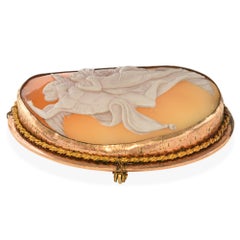 Antique Eros saving Psyche from Hades Cameo Brooch