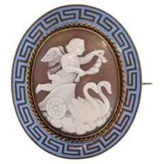 Antique "Eros with Swans" Brooch