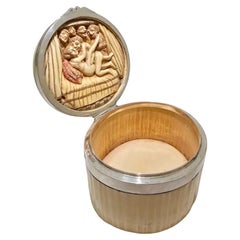 Antique Erotic Silver Box, 19th Century