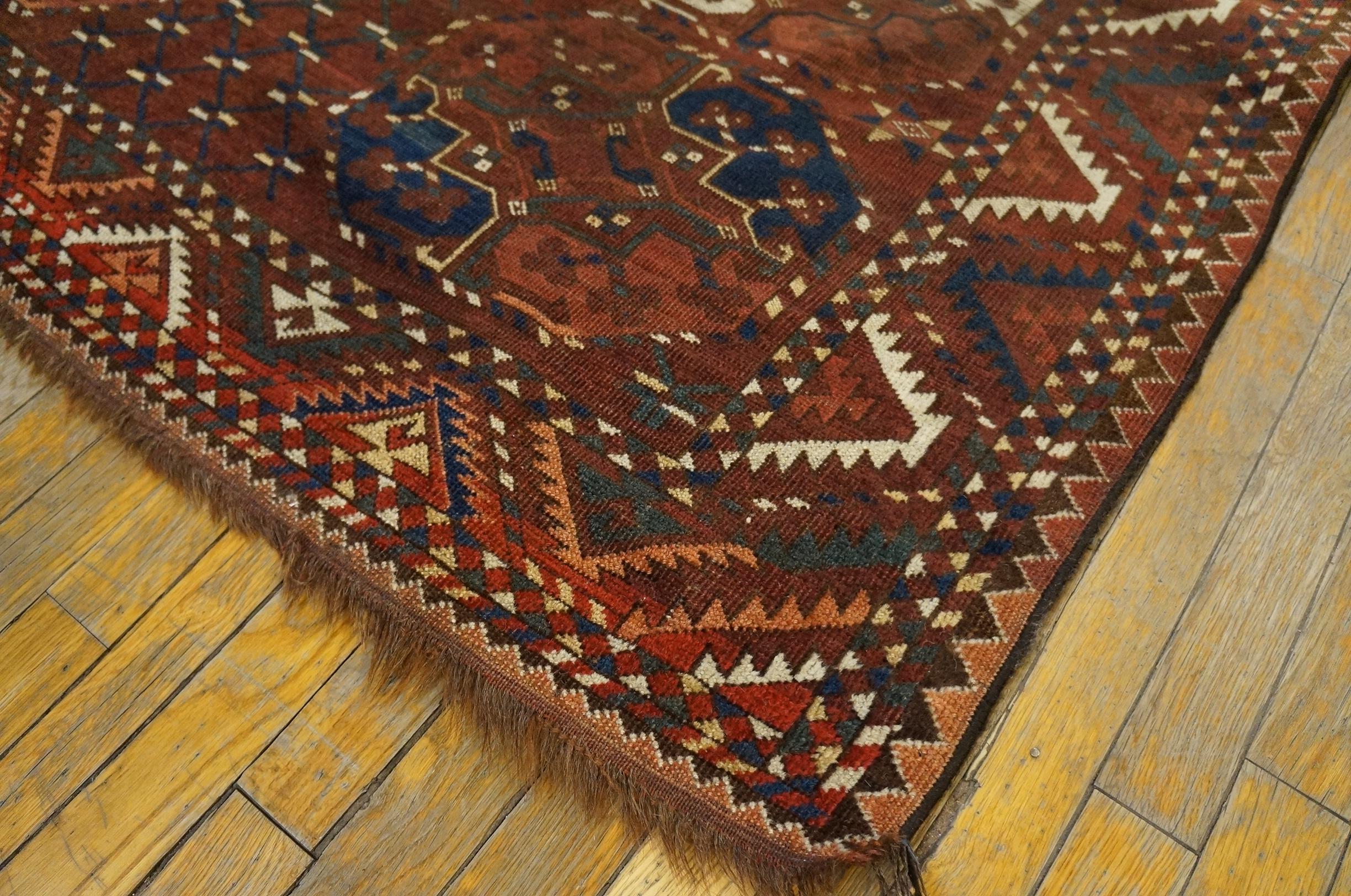 Afghan Mid 19th Century Central Asian Ersari - Beshir Main Carpet (6'6