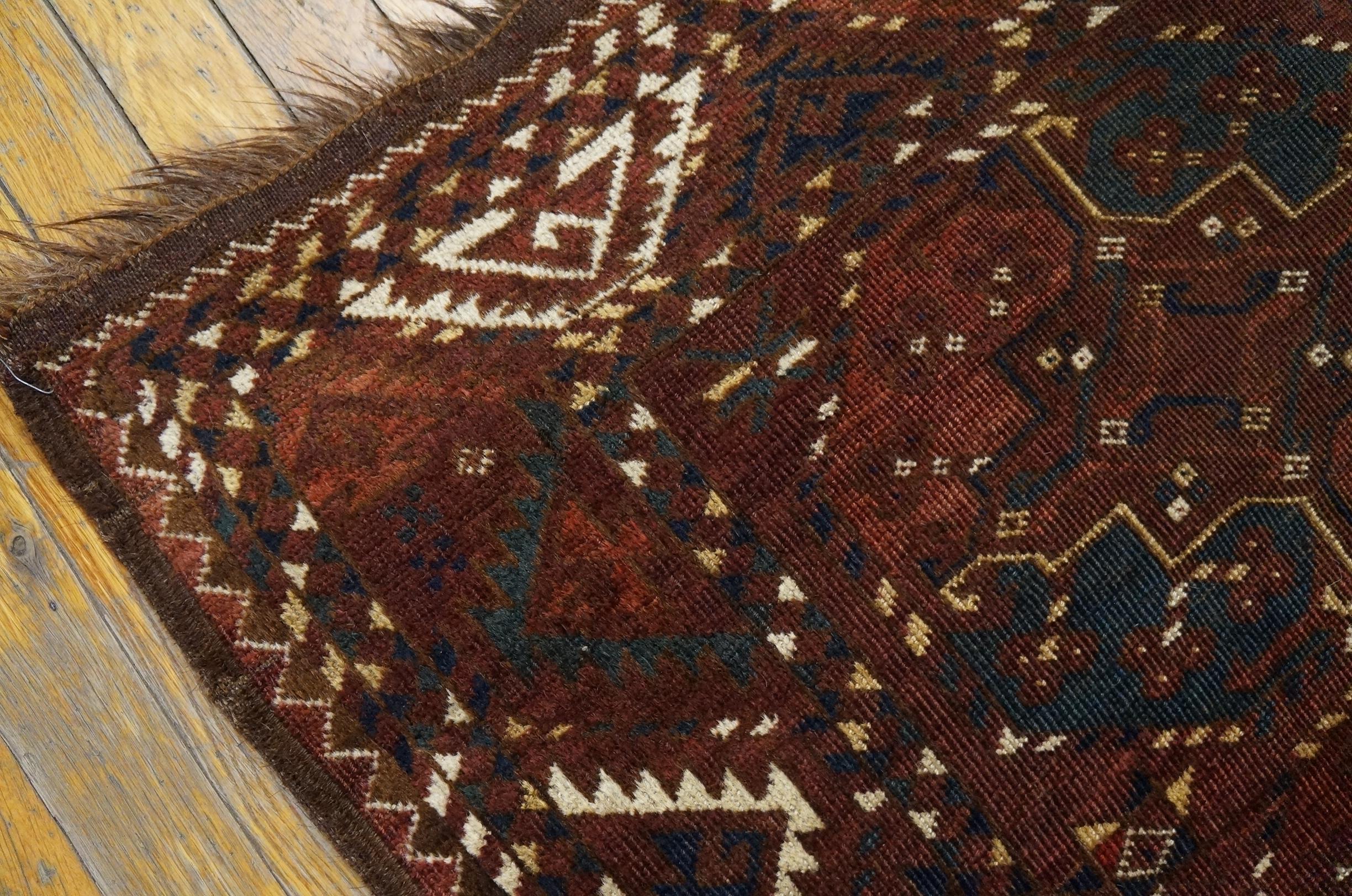 Mid 19th Century Central Asian Ersari - Beshir Main Carpet (6'6