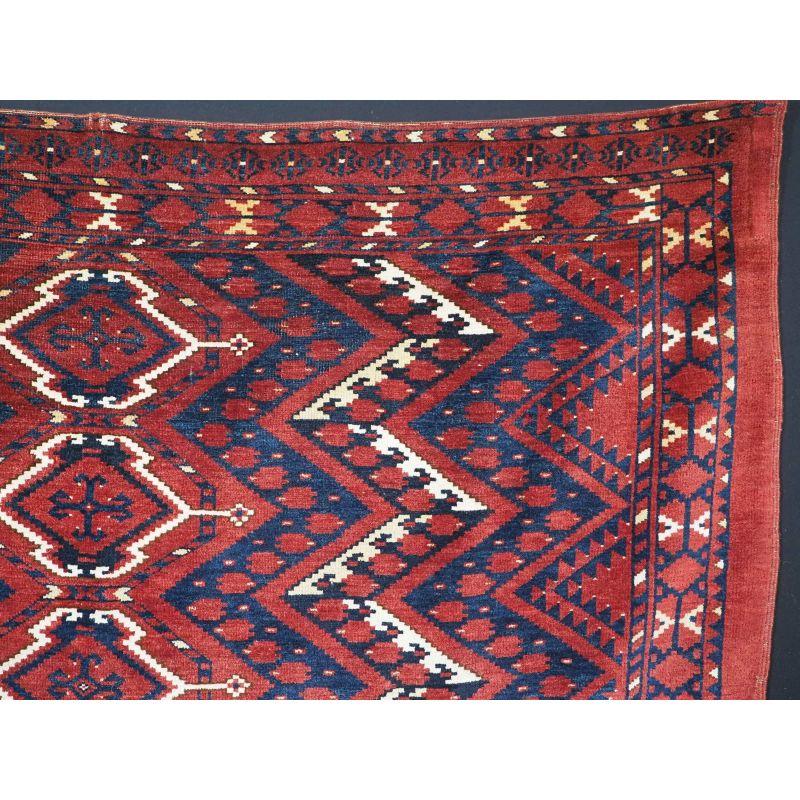 Antique Ersari Beshir Turkmen Chuval with the Ikat Design In Excellent Condition For Sale In Moreton-In-Marsh, GB