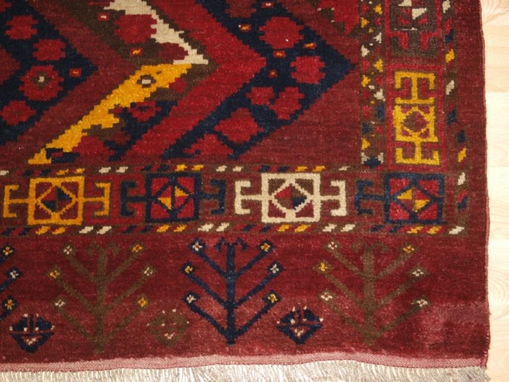 20th Century Antique Ersari Beshir Turkmen Ikat Design Chuval, C.1900
