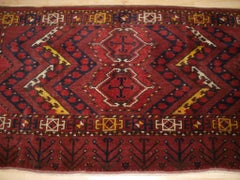 Antique Ersari Beshir Turkmen Ikat Design Chuval, Circa 1900