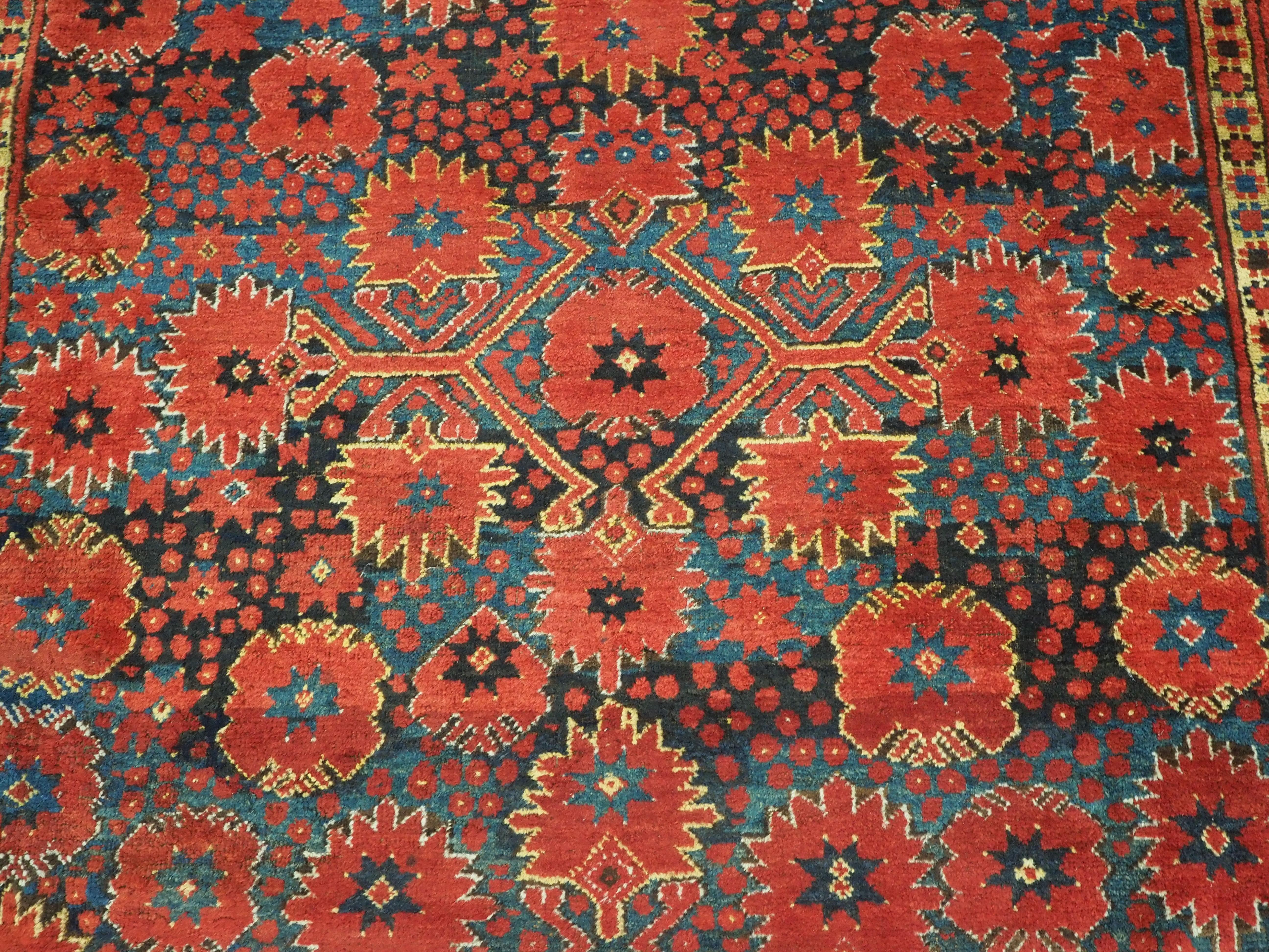 Antique Ersari Beshir Turkmen kelleh carpet of exceptional size.  Circa 1870. For Sale 5
