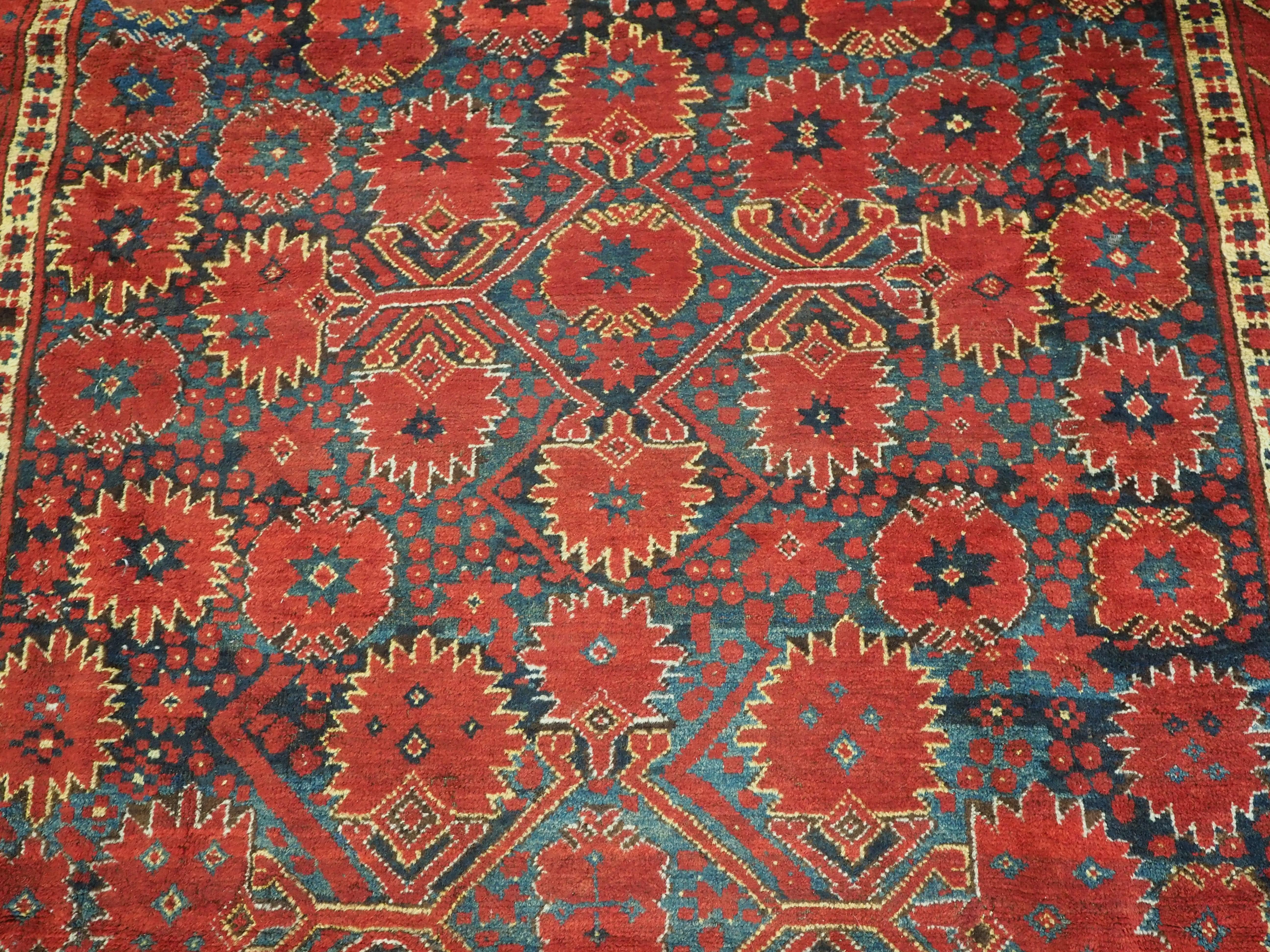 Antique Ersari Beshir Turkmen kelleh carpet of exceptional size.  Circa 1870. For Sale 6