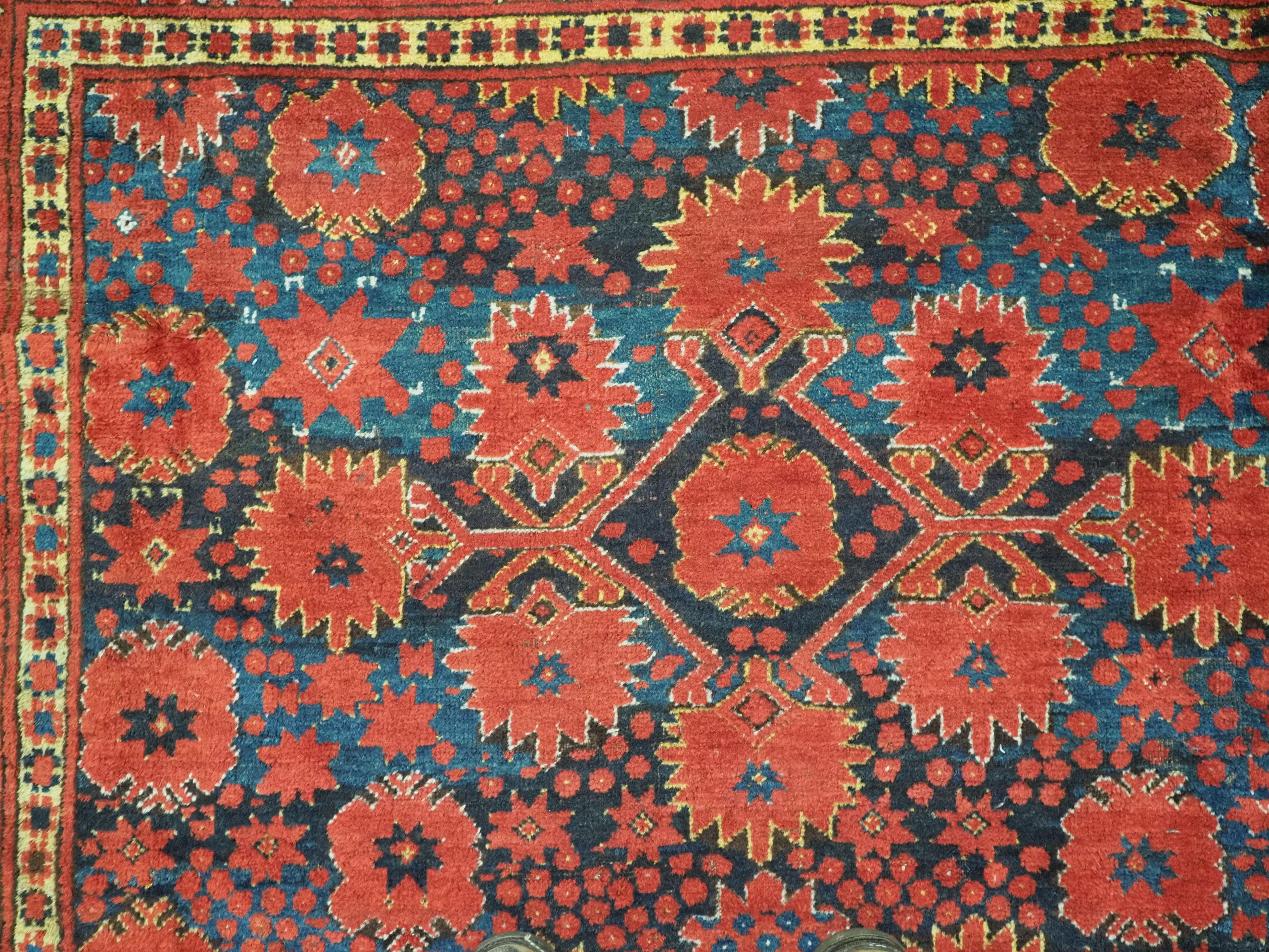 Antique Ersari Beshir Turkmen kelleh carpet of exceptional size.  Circa 1870. For Sale 3