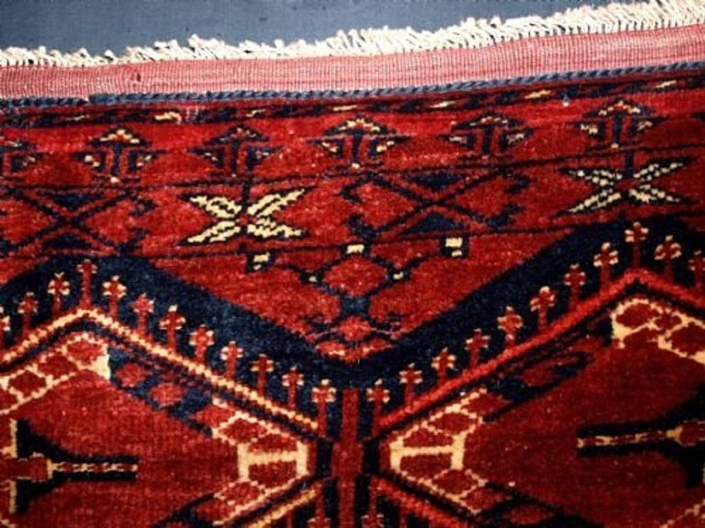 Turkmeno Antico Ersari Beshir Turkmen Torba, Pile completo, CIRCA 1900 in vendita