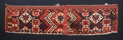 Antique Ersari Beshir Turkmen torba with ikat design. Circa 1880.