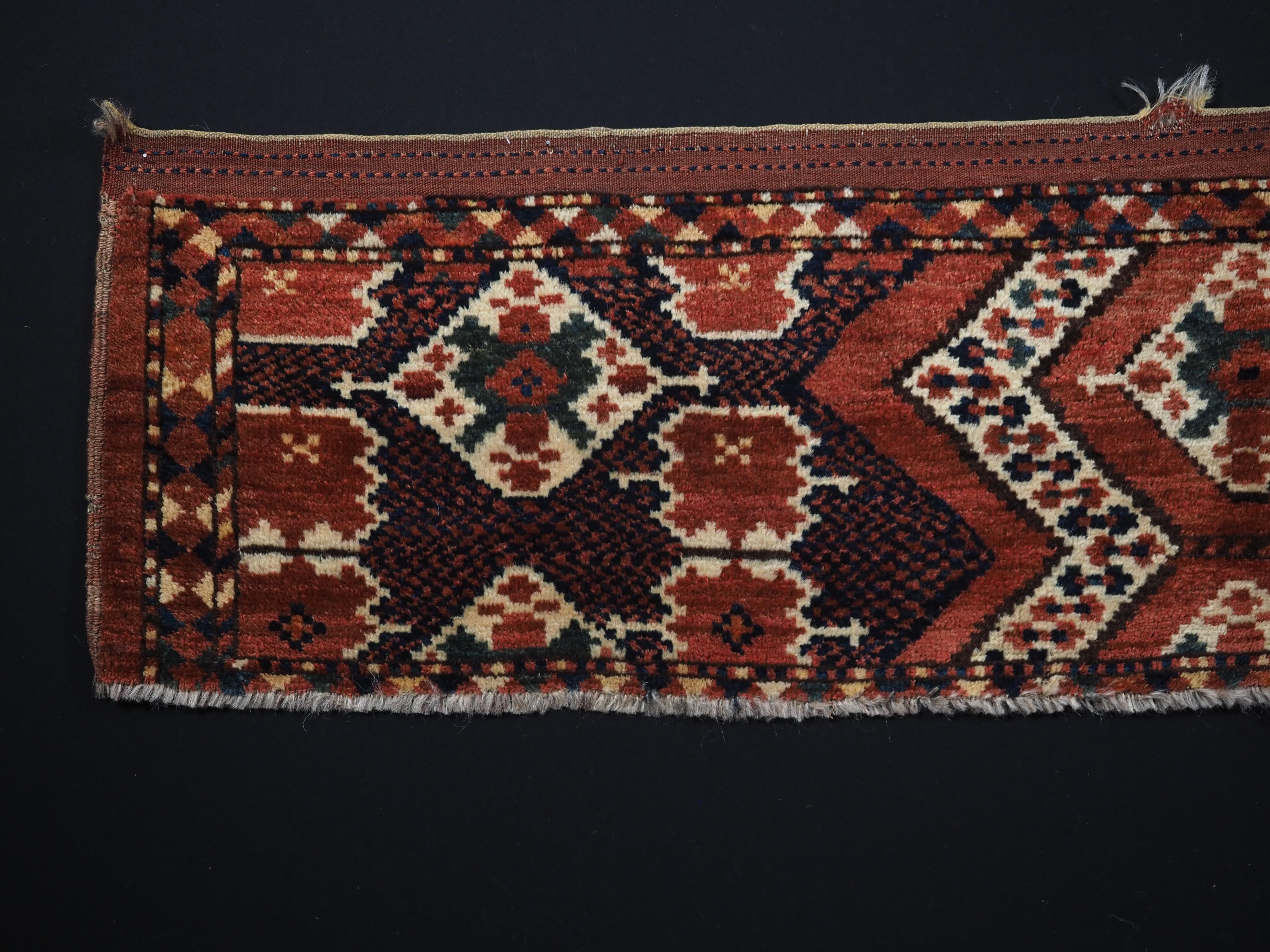 Caucasian Antique Ersari Beshir Turkmen torba with ikat design.  Circa 1880. For Sale