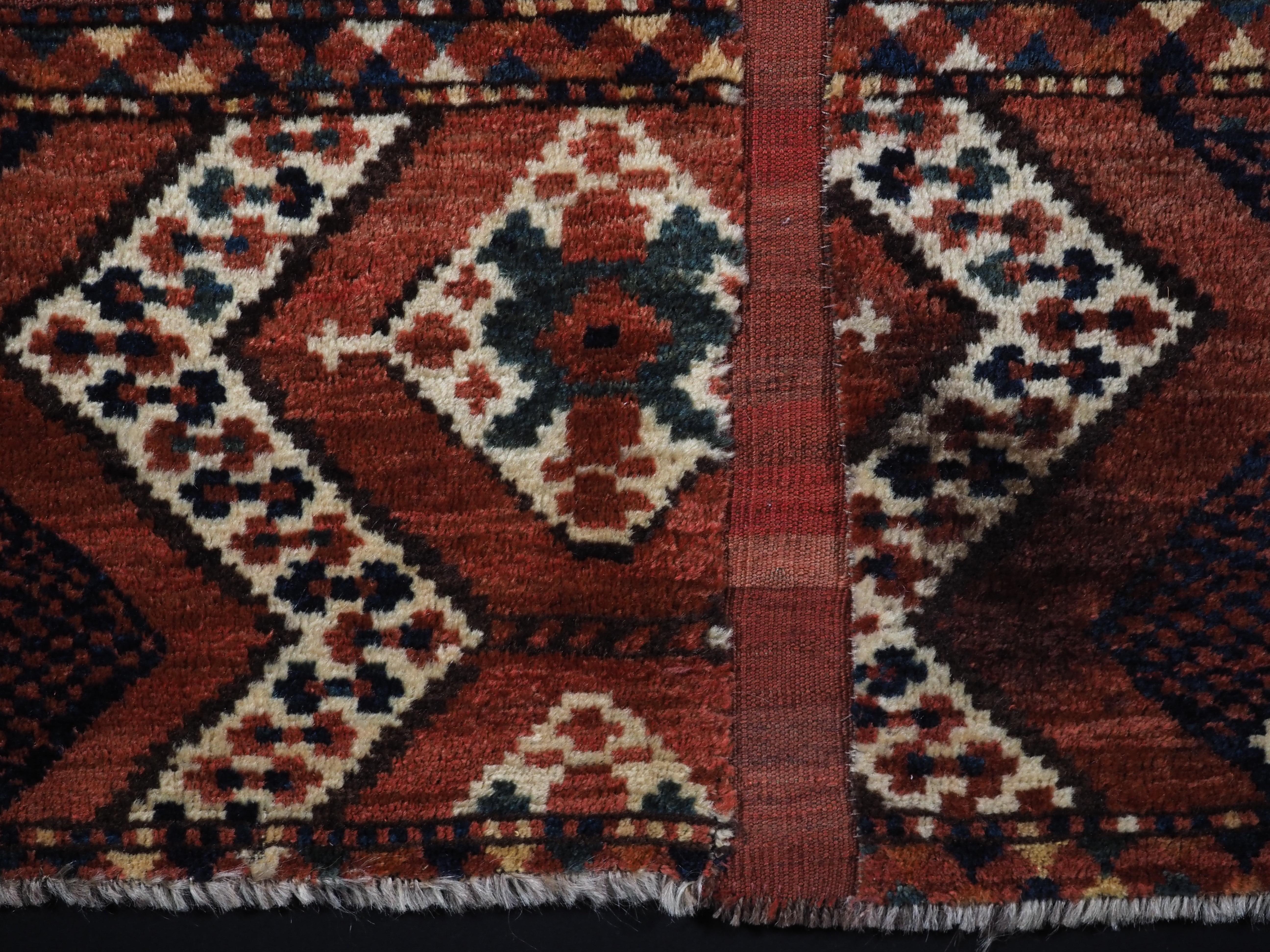Antique Ersari Beshir Turkmen torba with ikat design.  Circa 1880. For Sale 1